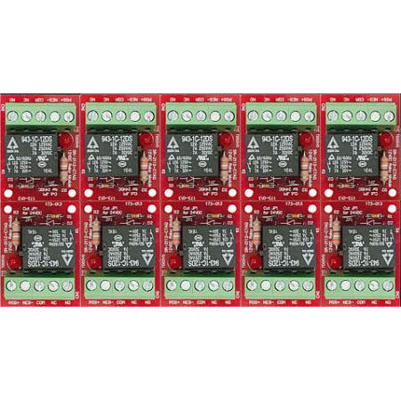 12/24VDC 10-Pack Relay Module (One 7A SPDT Relay)