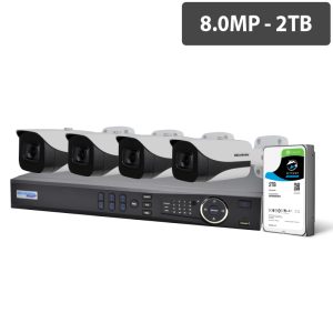 Professional 8 Channel 8.0MP HDCVI Surveillance Kit (4 x Fixed Cameras