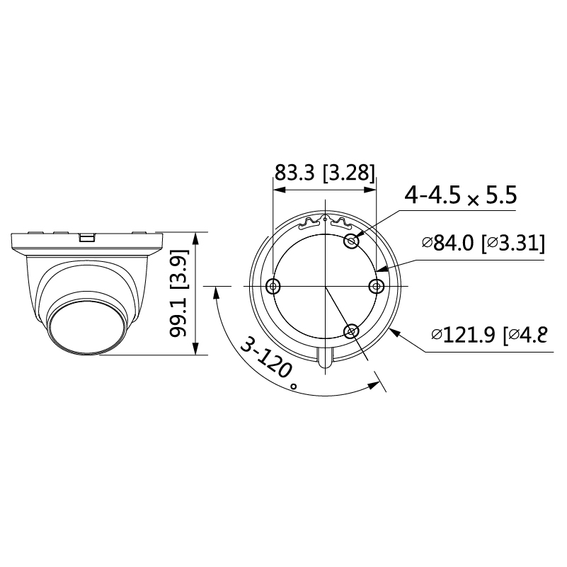 Professional AI Series 4.0MP Fixed Turret Dome - Image 3
