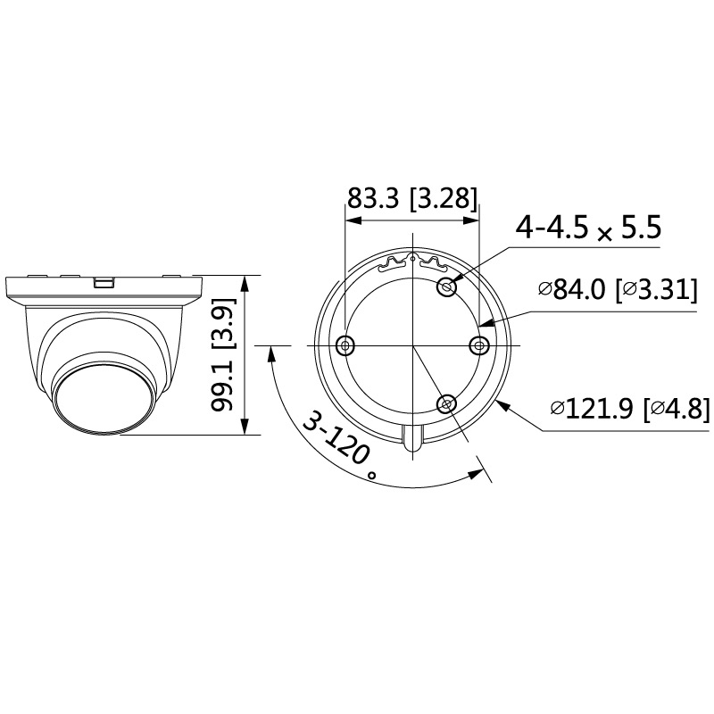 Compact Series 4.0MP Fixed Mini Turret Dome - Image 2