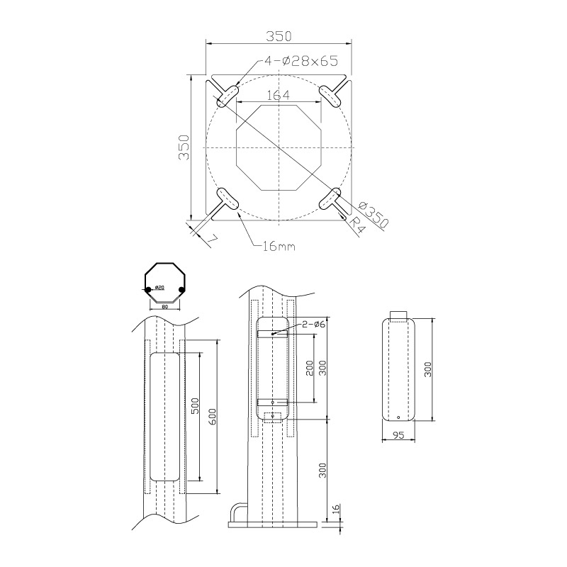 4.0m Octagonal Hinged Light Pole - Image 4