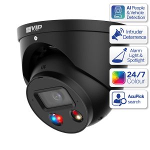 Professional AI Series 8.0MP Fixed Deterrence Turret (Black)