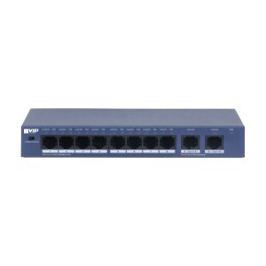 VIP Vision Unmanaged 8-Port (100M) PoE Switch with 2-Port Uplink (1000M)