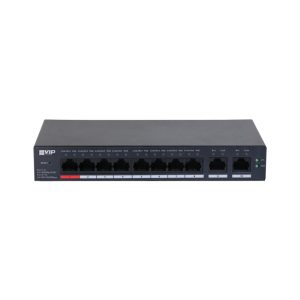 VIP Vision Unmanaged 8-Port (100M) Hi-PoE Switch with 2-Port Uplink (1000M)
